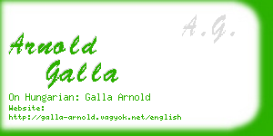 arnold galla business card